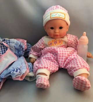 Vintage Corolle Baby Doll 12 " Tall From Non - Smoker & 5 Outfits Bib 2 Hats
