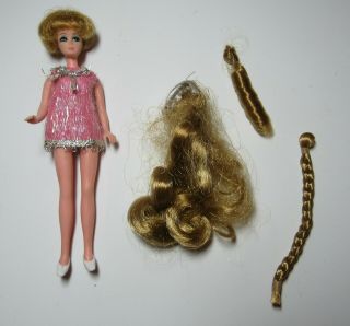 Vintage 1970 Topper Dawn Doll Head To Toe With Hair Wiglets