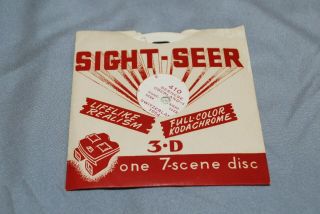 Rare Sight - Seer Stereo Reel - 410 Bernese Oberland 1 - 1954 - Colours Good