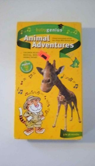 Baby Genius Animal Adventures Vhs Rare Htf