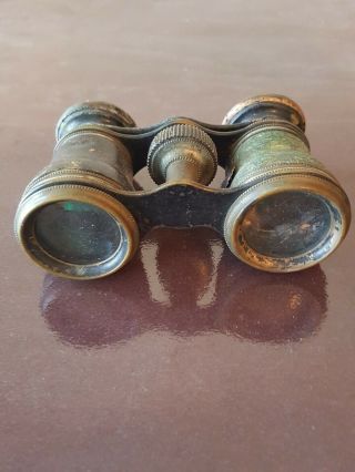 Antique French Leclerc Paris Binoculars Paris Brass Vintage Old