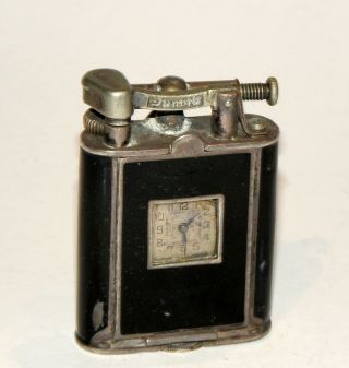 Rare 1920s Art Deco Sterling Silver Enamel Sarastro Liftarm Watch Lighter Flawed