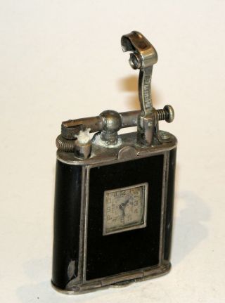 rare 1920s art deco sterling silver enamel sarastro liftarm watch lighter flawed 2