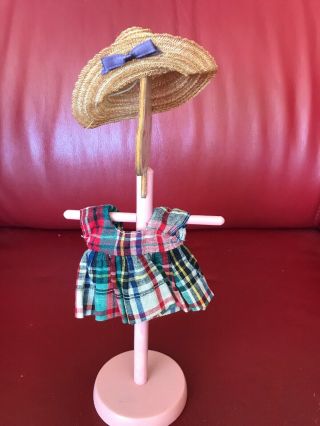 Vintage Vogue Ginny Lucy Horse Hair Hat And Plaid Dress Tagged