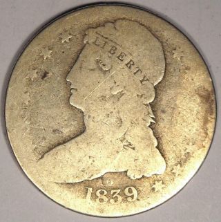 1839 - O Capped Bust Half Dollar 50c - Rare Orleans Minted Key Date Coin