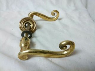 Set Of 2 Vintage Fine Solid Brass Door Lever Handles
