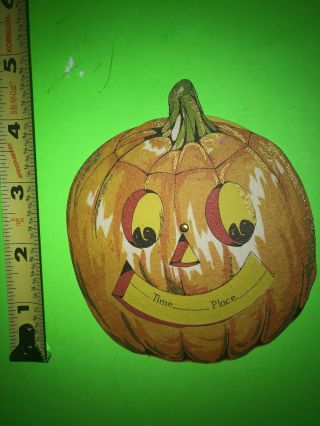 Pumpkin Vintage Halloween Invite Ultra Rare Hallmark Made In The USA Invitation 2