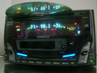 RARE KENWOOD DSP 2 DIN DOUBLE AM/FM/CD/MD CAR STEREO RECEIVER EQUALIZER ANALYZER 2