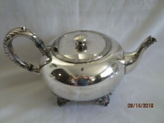 Antique Wilcox S.  P.  Internationls.  Co Silver Plated Tea Pot