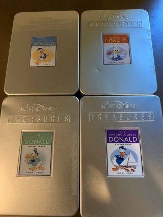 Walt Disney Treasures The Chronological Donald Complete Set 1 2 3 4 Rare