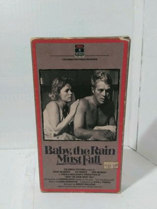Baby,  The Rain Must Fall Vhs Steve Mcqueen 1964 Rare Htf Rca Columbia Pictures