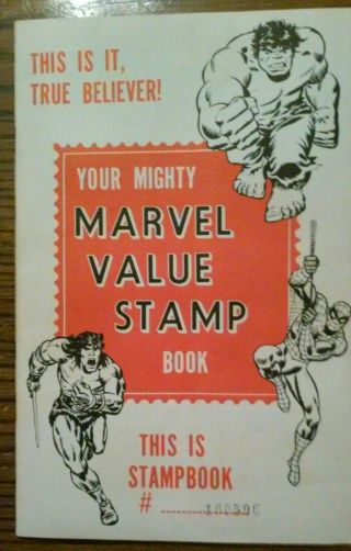First Marvel Value Stamp Book Complete Rare Vintage Hulk