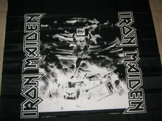 Iron Maiden Flag Banner Vintage Rare Ac Dc Judas Priest Metallica Metal Cd Lp