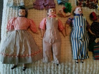 Antique German Bisque China Head Dolls 8.  5 