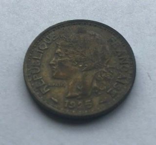 1925 - A Cameroon 1 Franc Km 2 Very Rare Bronze Coin
