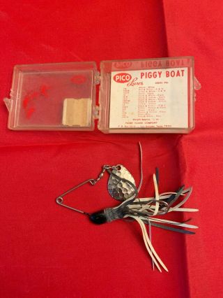 Vintage Pico Piggy Boat Spinner Fishing Lure Nos