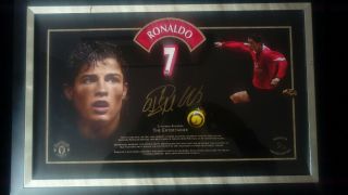 Very Rare Limited Edition Ronaldo Man United Print With No88 Of 300