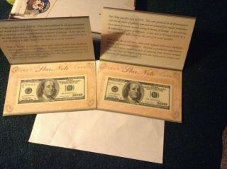 $100 2 Star Notes 1999 Rare Bep Folders 320,  000 From.  2 Consecutive 