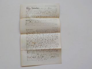 Antique Document 1873 Manchester Ontario County York Land Real Estate Deed N