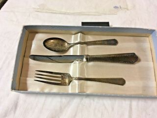 Web Silver Virginia Knife Fork Spoon Set Sterling Sheffield England
