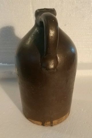 Antique Brown Salt - Glazed Stoneware Pottery Crock Jug 8 