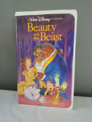 Rare Beauty And The Beast Vhs Tape 1325 Walt Disney 1992 Black Diamond Classics