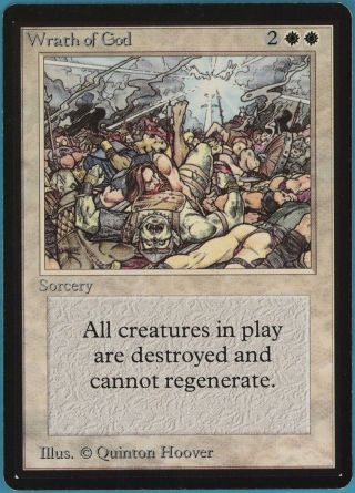 Wrath Of God Beta Heavily Pld White Rare Magic Mtg Card (id 87760) Abugames