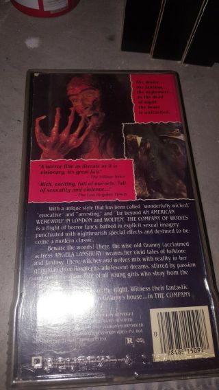 The Company Of Wolves VHS VESTRON RARE OOP HTF 2