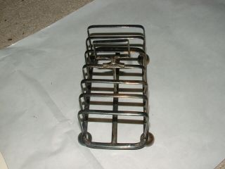 Antique Early English Silver Plate 6 Slice Toast Rack Letter Holder 1850 ' s 3