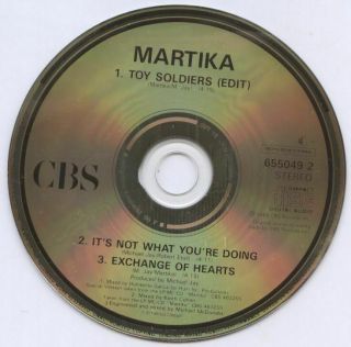 MARTIKA Rare UK 1989 CD Single TOY SOLDIERS 3