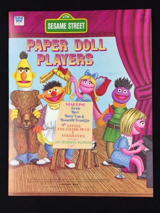 Vintage 1976 Sesame Street Muppets Paper Doll Players Paper Dolls Uncut