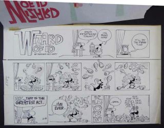 Rare Wizard Of Id Sun.  Comic Strip By Brant Parker 1977,  Color Guide
