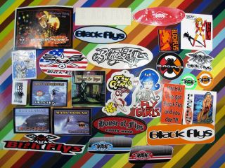 Vtg 1990s 2000s Black Flys Eyewear Surf Street Sticker - Art And Graphics