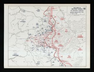 West Point Wwii Map Ardennes Campaign Battle Of The Bulge Allied Counter Attack