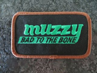 Vintage Fishing Patch - Muzzy Bad To The Bone - 3 3/4 X 2 1/4 Inch