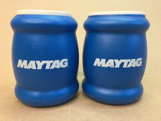 2 Vintage Maytag Insulated Drink Can Holder Cozy Koozie Coozie Blue Rare