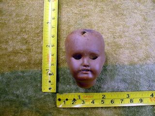 Vintage Excavated Painted Swivel Bisque Head Age 1890 Size 2.  1 Inch Art 11377