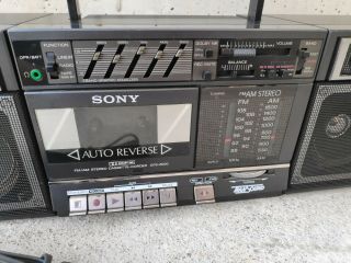 RARE 80s SONY CFS - 6000 AM FM Stereo Cassette Boombox Ghetto Blaster Transound 2