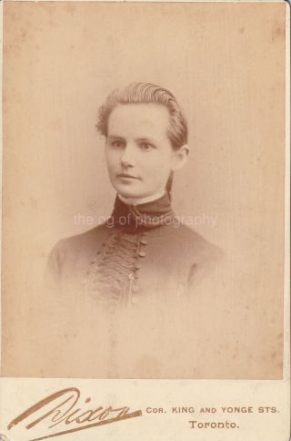 Cabinet Card Antique Portrait Of A Woman Found Photo Bw Toronto Canada 91 14 J