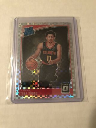 2018 - 19 Optic Trae Young Rookie Checkerboard Ssp Very Rare,  Pack Fresh