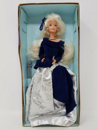 1995 Avon Exclusive Winter Velvet Blonde Barbie Doll 15571 Special Edition