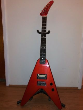 Epiphone Flying V Guitar Rare 1983 With Grover Tuners And Case