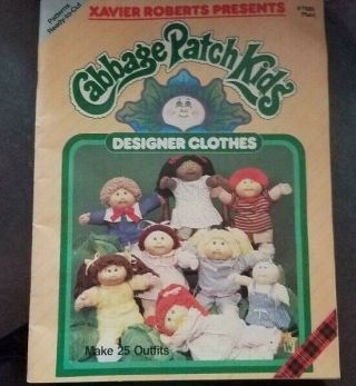 Cabbage Patch Kids Designer Clothes Pattern Book Xavier Roberts 1984 Plaid 7686