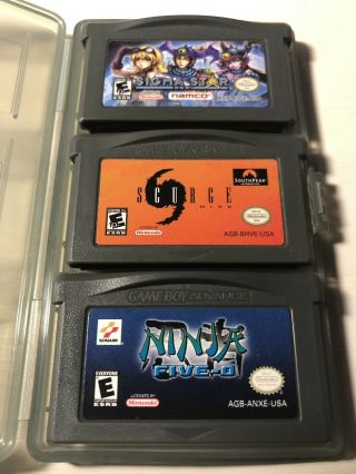 Nintendo Gameboy Advance Games: Scurge,  Sigma Star Saga,  Ninja Five - O Very Rare