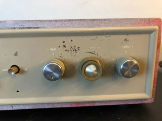 Vintage Ampex 402 Stereo Tube Preamplifier 1950s Rare Console Preamp & Wood Case 3