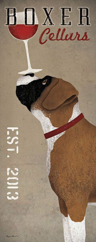 Boxer Cellars Ryan Fowler Advertisements Vintage Ads Dogs Wine Print Poster