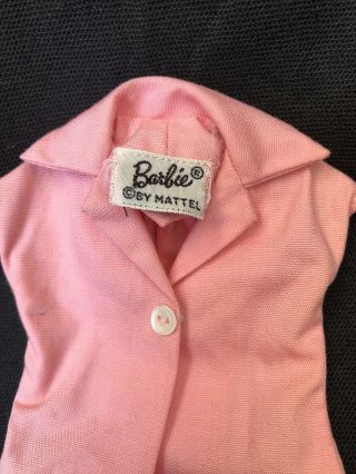 Vintage Barbie Doll Fashion Outfit TAGGED Pink PAK PLAIN BLOUSE 3