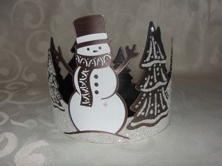 Bath And Body Snowman Candle Holder Metal