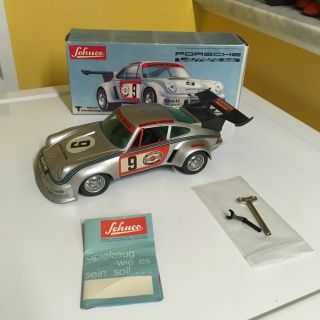 Schuco Porsche Carrera Turbo Rare,  Vintage Clockwork 1:16 Scale W/original Box