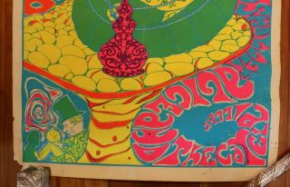 Jefferson Airplane Poster Alice in Wonderland 1960s Black Light Psychedelic Rare 2
